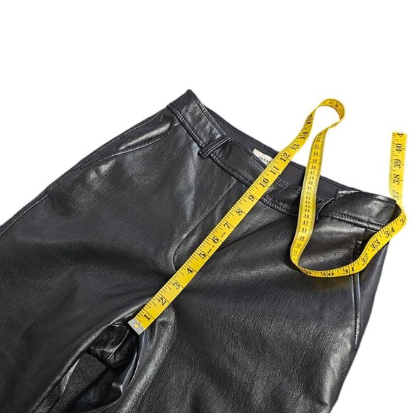 Aritzia Babaton Command Pant, Black, Vegan Leather, Straight Leg, Mobwife Size 6 - Picture 4 of 9